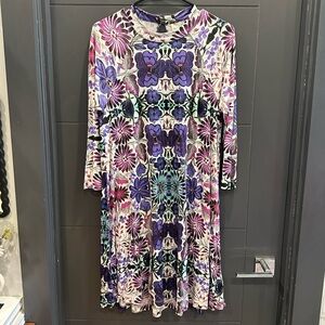 Free People Romantics Fiesta Floral Long Sleeve Mini Dress